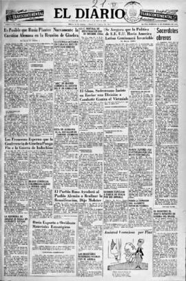 El Diario, edición del 21 de febrero de 1954