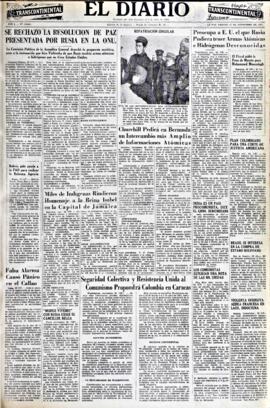 El Diario, edición del 27 de noviembre de 1953