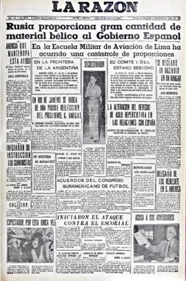 La Razón, edición del 22 de octubre de 1936