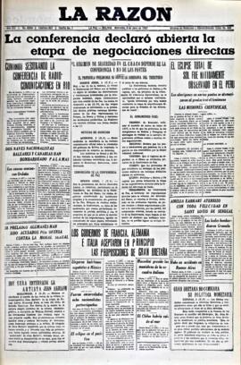 La Razón, edición del 9 de junio de 1937