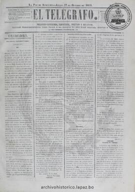 El Telegrafo, edición del 27 de octubre de 1859