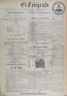 El Telegrafo, edición del 3 de febrero de 1895