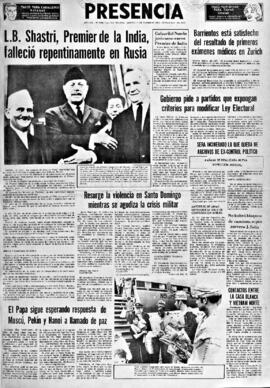 Presencia, edición del 11 de enero de 1966