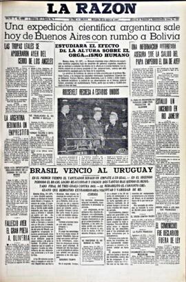 La Razón, edición del 20 de enero de 1937