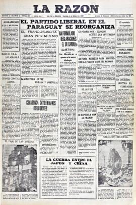 La Razón, edición del 3 de octubre de 1937