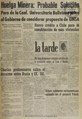 La Tarde, edición del 19 de junio de 1961