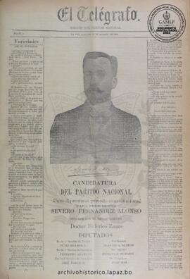 El Telegrafo, edición del 31 de agosto de 1895