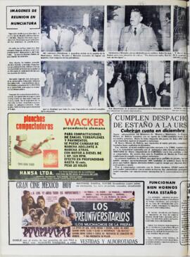 IMAGENES DE REUNION NUNCIATURA. (1970, 06 de octubre). Hoy [La Paz, Bolivia], p. 10.