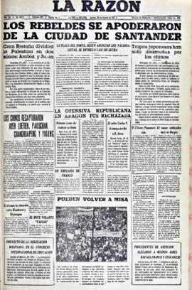 La Razón , edición del 26 de agosto de 1937