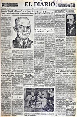 El Diario, edición del 6 de noviembre de 1952