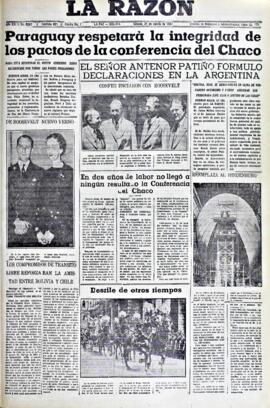 La Razón , edición del 21 de agosto de 1937