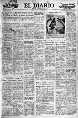El Diario, edición del 19 de septiembre de 1954