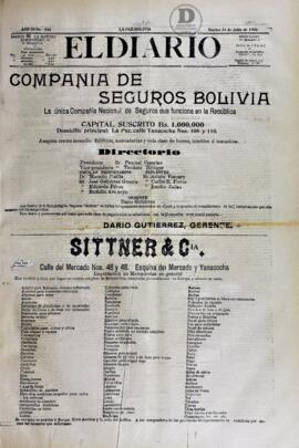 El Diario, edición del 24 de julio de 1906