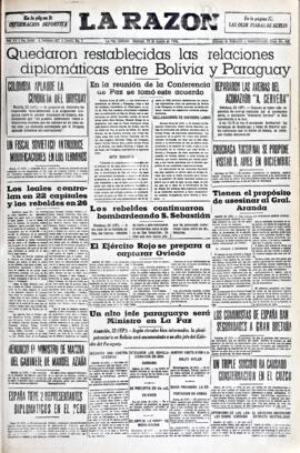 La Razón, edición del 23 de agosto de 1936