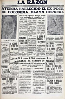 La Razón , edición del 19 de febrero de 1937