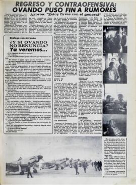 REGRESO Y CONTRA OFENSIVA: OVANDO PUSO FIN A RUMORES. (1970, 05 de octubre). hoy [La Paz, Bolivia], p. 5.