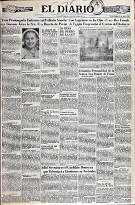 El Diario, edición del 27 de julio de 1952