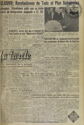 La Tarde, edición del 21 de marzo de 1960