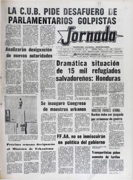 LA C.U.B. PIDE DESAFUERO DE PARLAMENTARIOS GOLPISTAS. (1982, 20 de octubre). Jornada [La Paz, Bolivia], p. 1.
