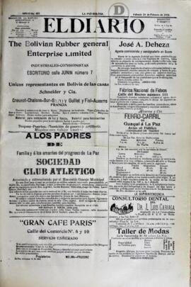 El Diario, edición del 24 de febrero de  1906