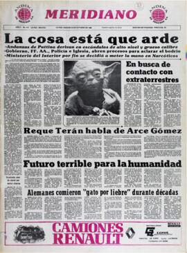 REQUE TERÁN HABLA DE ARCE GÓMEZ. (1982, 23 de octubre). Meridiano [La Paz, Bolivia], p. 1.