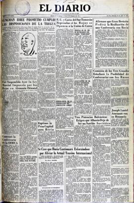 El Diario, edición del 12 de julio de 1953