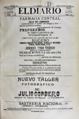 El Diario, edición del 10 de febrero de  1906