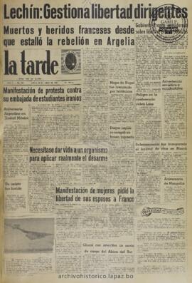 La Tarde, edición del 10 de julio de 1961