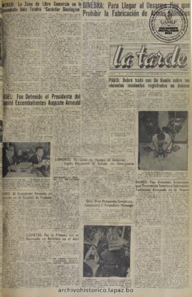 La Tarde, edición del 12 de febrero de 1960