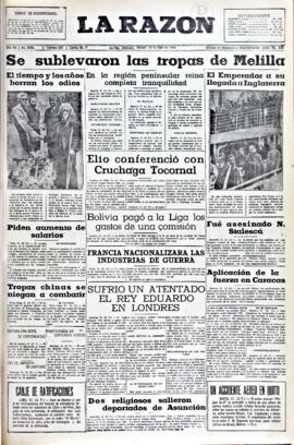La Razón, edición del 18 de julio de 1936