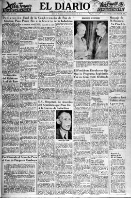 El Diario, edición del 22 de julio de 1954