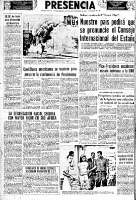 Presencia, edición del 8 de septiembre de 1966