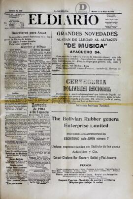 El Diario, edición del 22 de mayo de 1906
