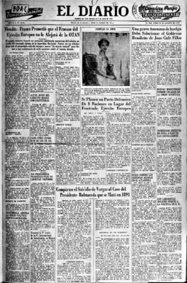 El Diario, edición del 30 de agosto de 1954