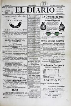 El Diario, edición del 18 de Octubre de 1906