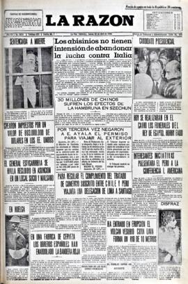 La Razón, edición del 30 de abril de 1936