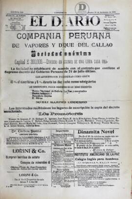 El Diario, edición del 20 de noviembre de 1906