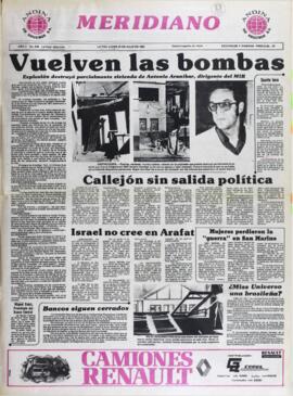 CALLEJÓN SIN SALIDA POLÍTICA. (1982, 26 de julio). Meridiano [La Paz, Bolivia], p. 1.