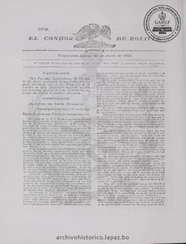 El Condor de Bolivia, edición del 29 de junio de 1826