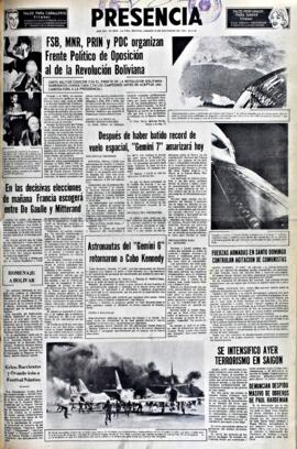 Presencia, edición del 18 de diciembre de 1965