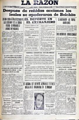La Razón, edición del 3 de septiembre de 1937