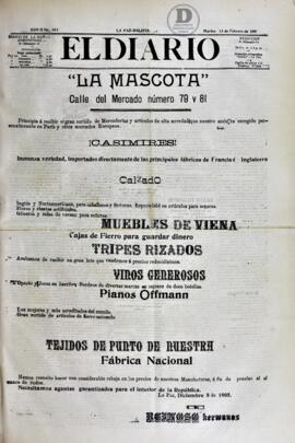 El Diario, edición del 13 de febrero de  1906