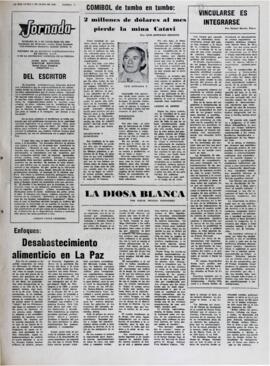 ENFOQUES: DESABASTECIMIENTO ALIMENTICIO EN LA PAZ. (1982, 05 de julio). Jornada [La Paz, Bolivia], p. 3.