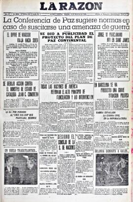 La Razón, edición del 13 de diciembre de 1936