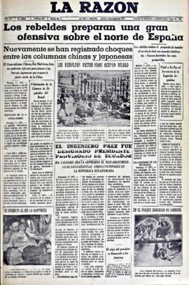 La Razón , edición del 12 de agosto de 1937