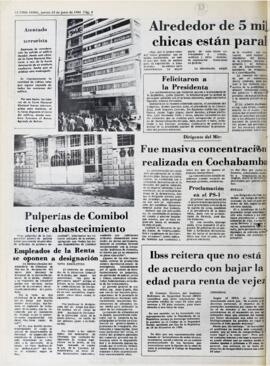 DIRIGENTE DEL MIR: FUE MASIVA CONCENTRACIÓN REALIZADA EN COCHABAMBA. (1980, 12 de junio). Ultima Hora [La Paz, Bolivia], p. 8.