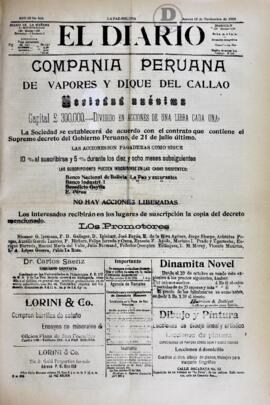 El Diario, edición del 15 de noviembre de 1906