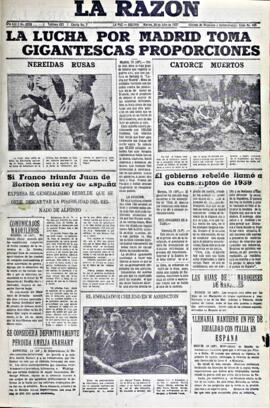 La Razón, edición del 20 de julio de 1937