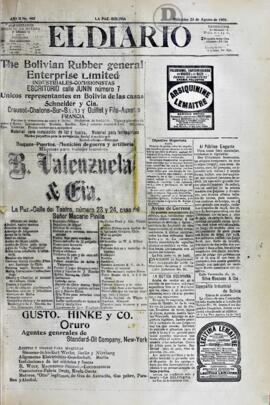 El Diario, edición del 23 de agosto de 1905
