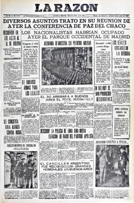 La Razón, edición del 18 de noviembre de 1936